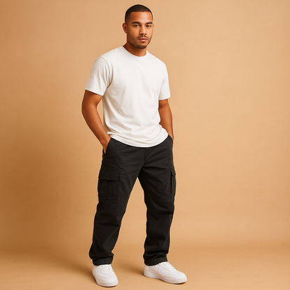 Comfortable Mens Cargo Pants with Extra Pockets - VibreMode