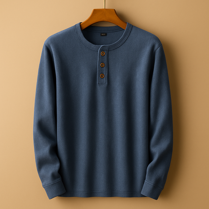 Relaxed fit long sleeve casual shirt for men with a comfortable loose design, perfect for everyday outfits, casual occasions, and weekend wear.