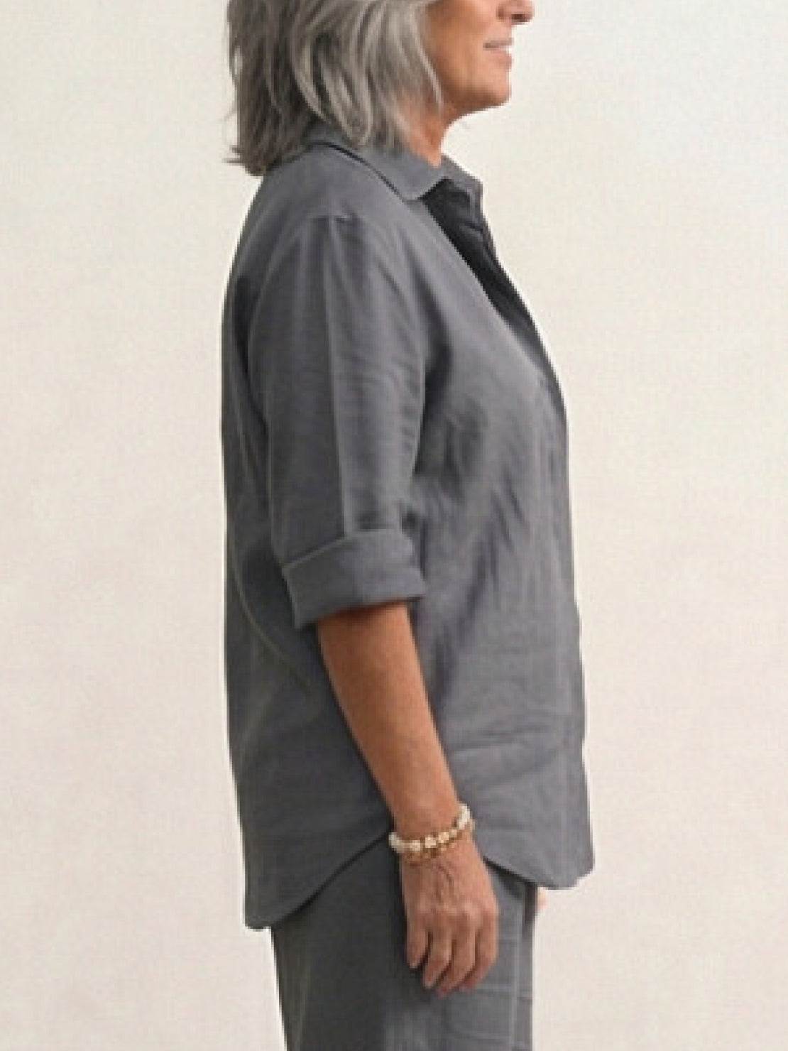 Vivian Women's Button-Down Shirt And Pants Set