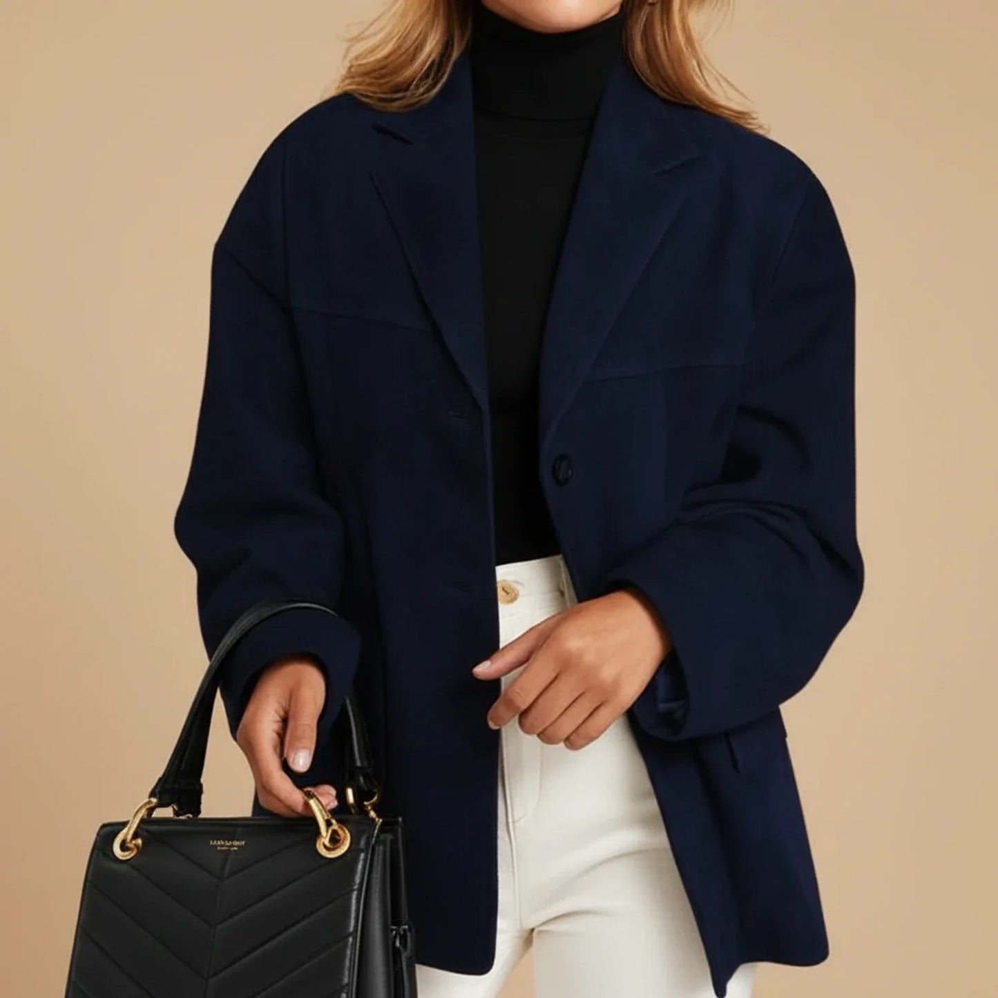 Women's Relaxed Fit Blazer Jacket