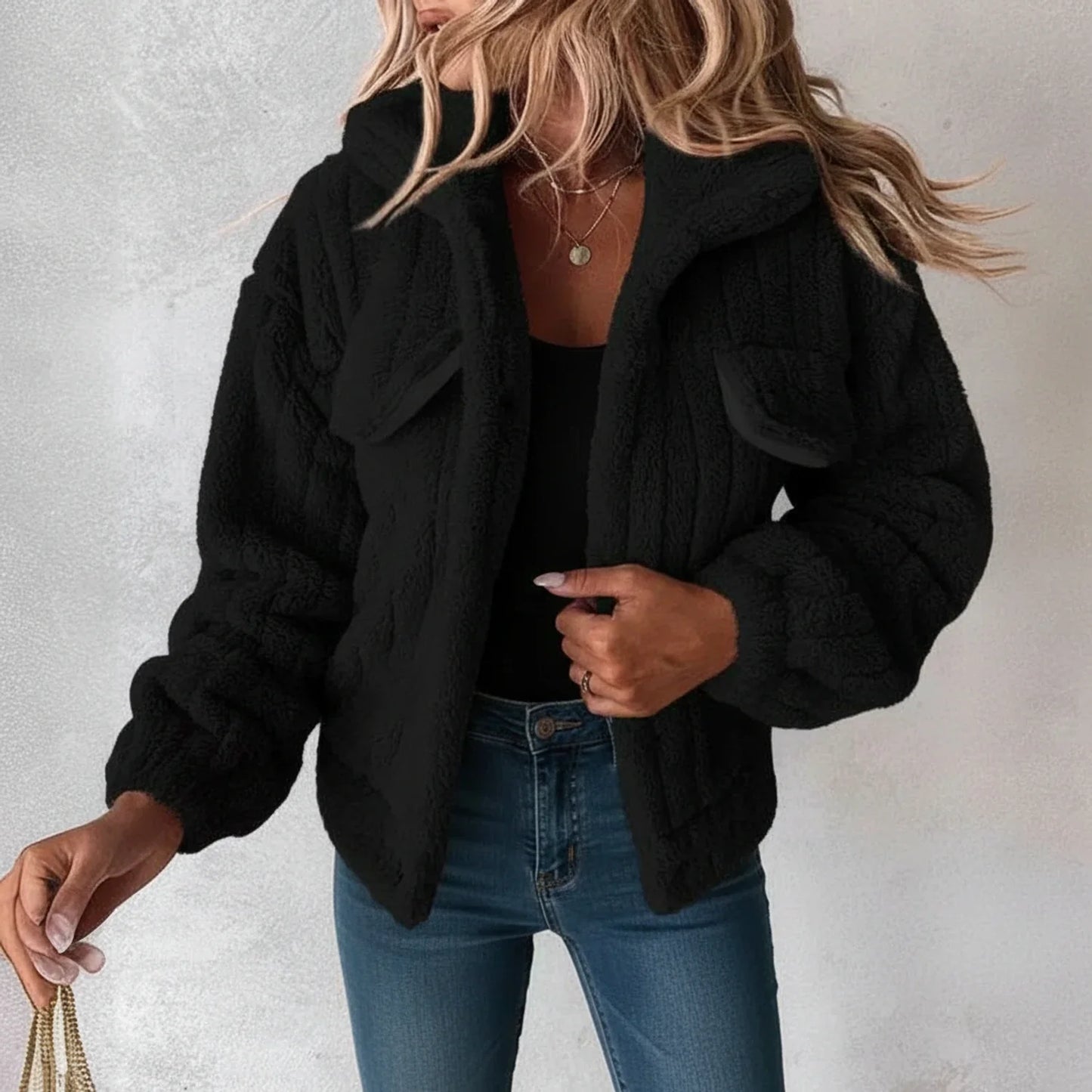 Women's Relaxed Fit Sherpa Winter Jacket