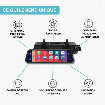 Rétroviseur DashCam CarPlay zaxx