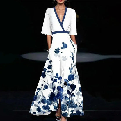 Beautiful Floral Tie Waist Maxi Dress