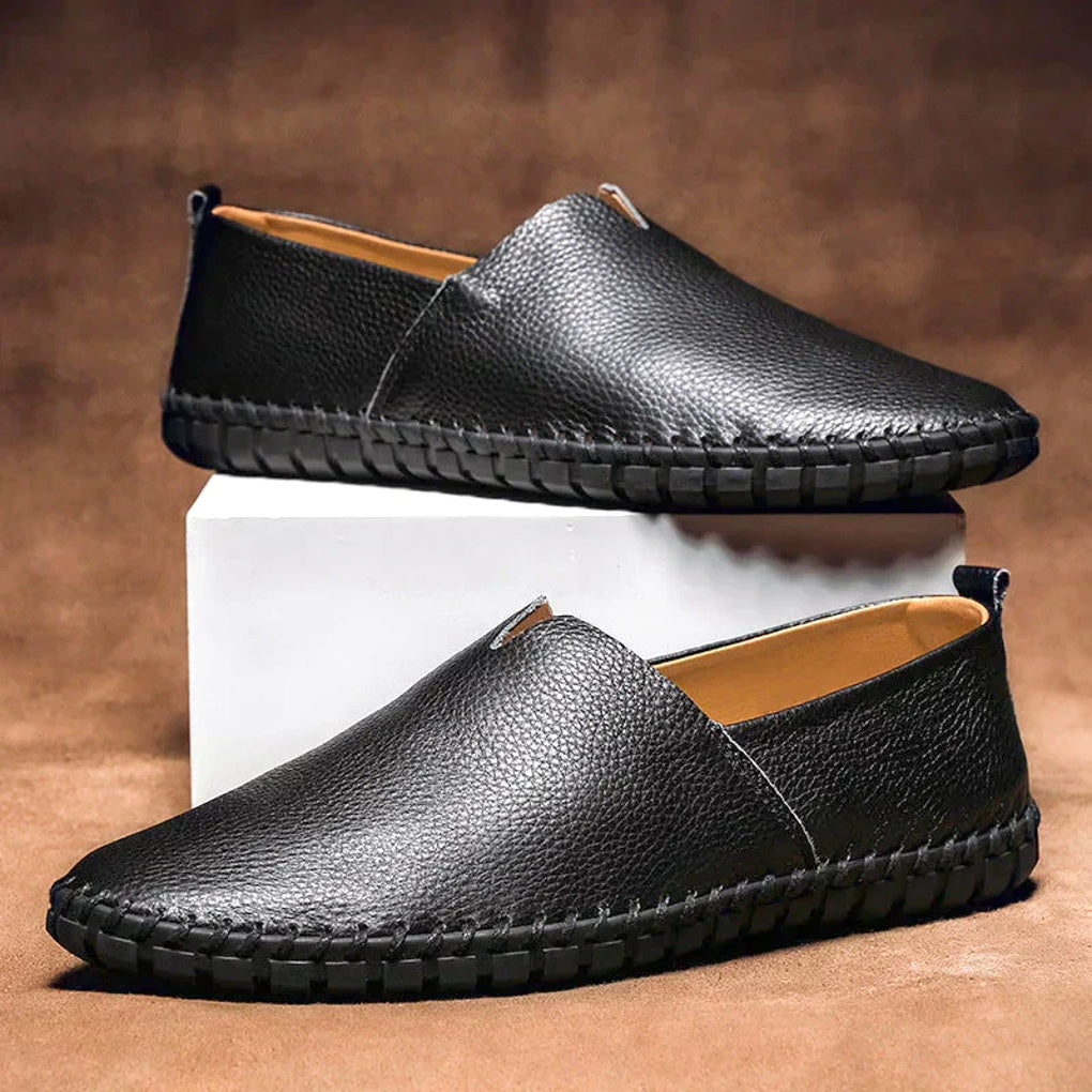 Men's Slip On Loafers Matte Genuine Leather