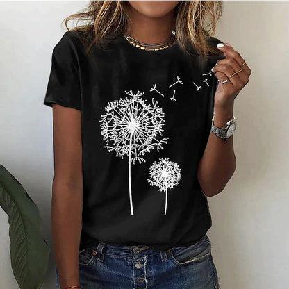 Women's Graphic Crew Neck T-Shirt - VibreMode