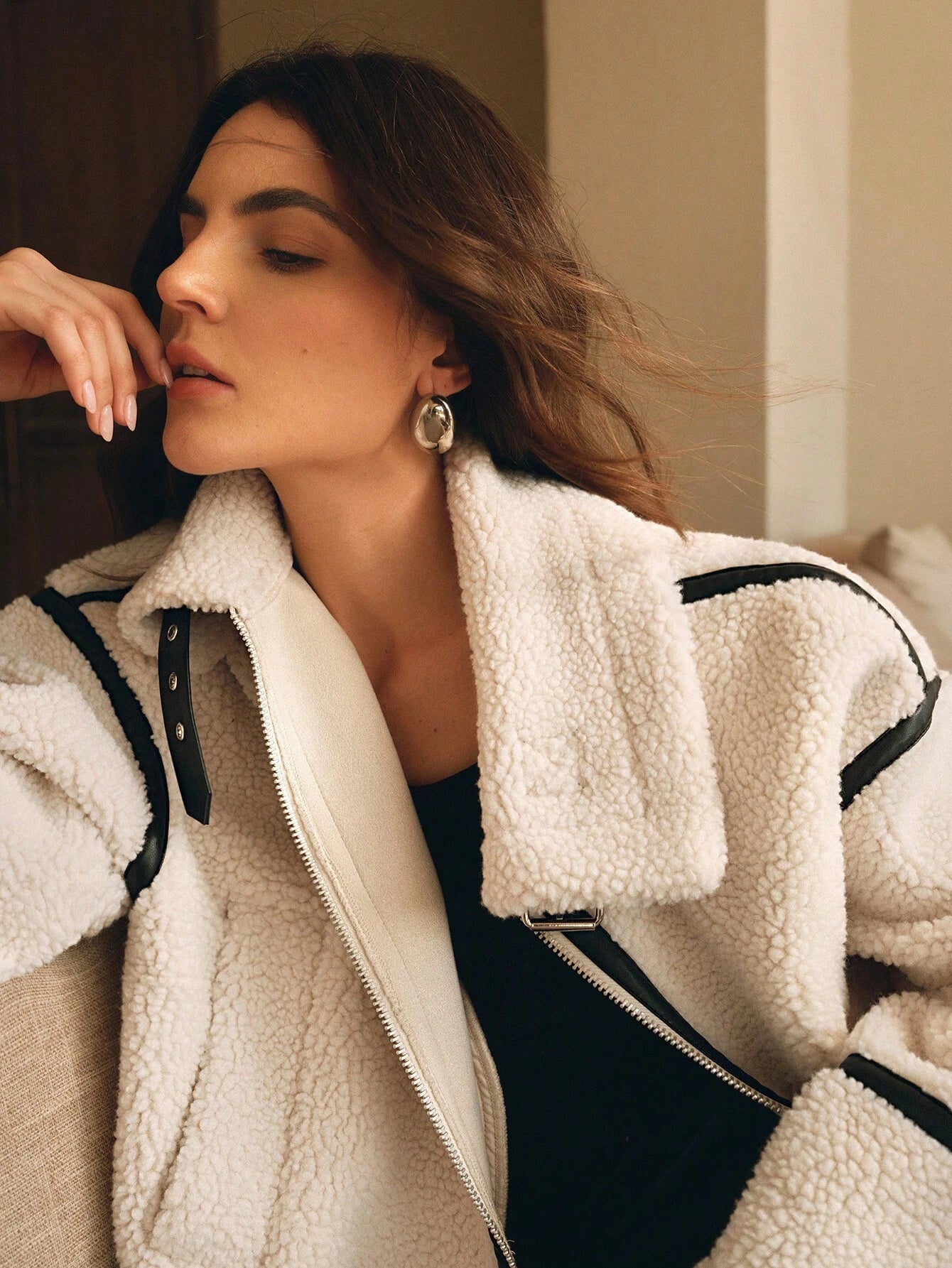 Image of Rhonda | Women's Oversized Sherpa Jacket