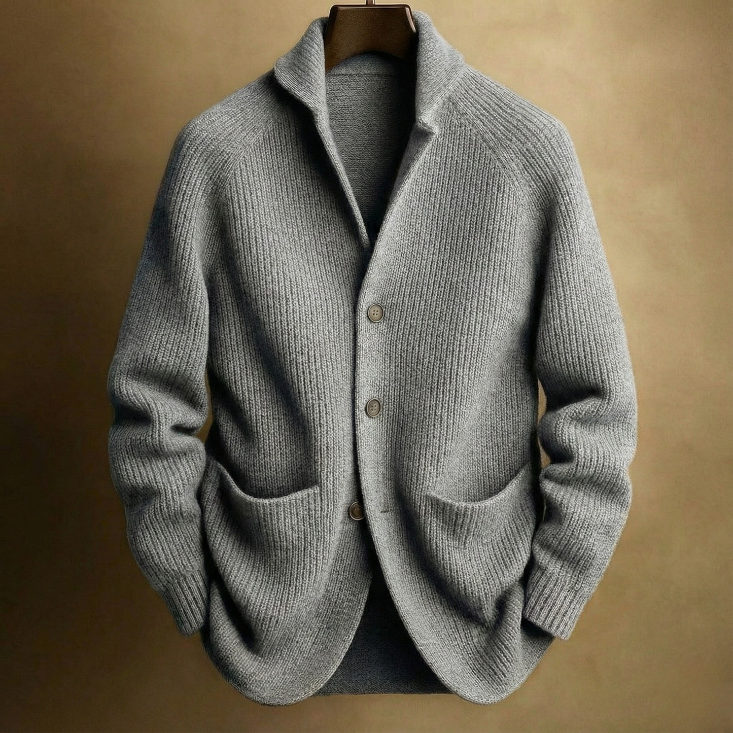 Image of Rhys | Men's Shawl Collar Button-Front Cardigan