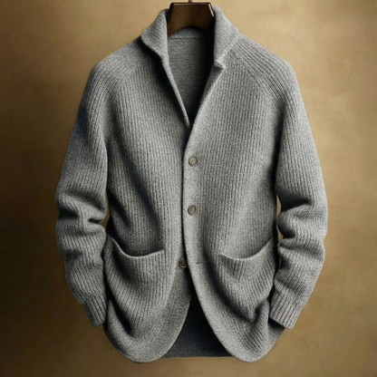 Image of Rhys | Men's Shawl Collar Button-Front Cardigan