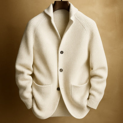 Image of Rhys | Men's Shawl Collar Button-Front Cardigan