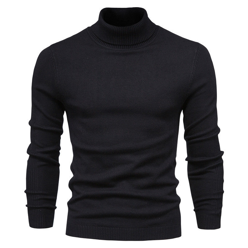 Ribbed Knit Turtleneck Sweater for Men - Image 2