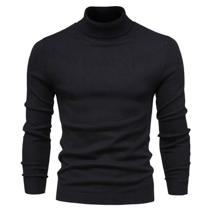 Ribbed Knit Turtleneck Sweater for Men - Image 2