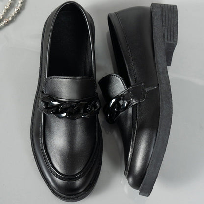 Image of Riley | Women's Chain Detail Platform Loafers