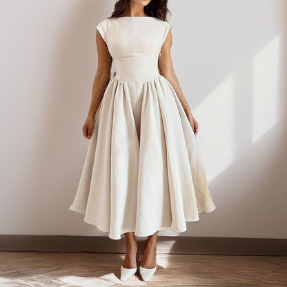 Image of Rita | Women's Sleeveless A-Line Midi Dress