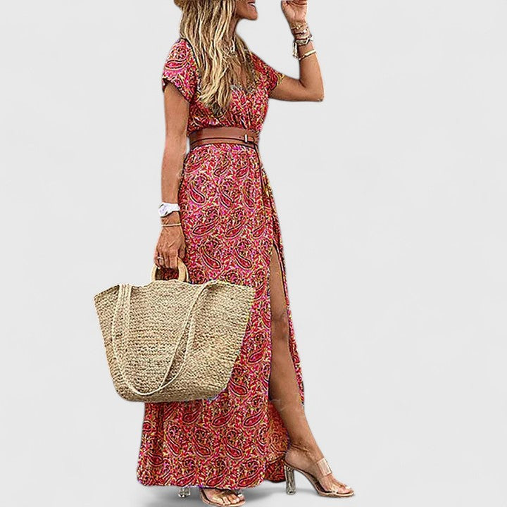 Floral Boho Long Summer Dress For Ladies