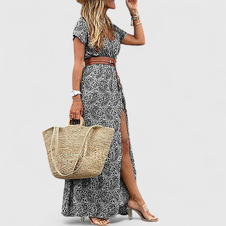 Floral Boho Long Summer Dress For Ladies
