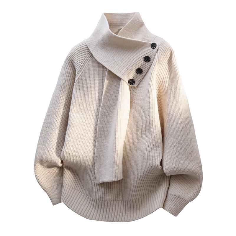 Women's Sweater Scarf Neckline