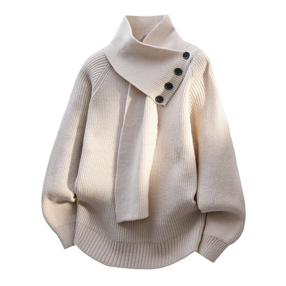 Women's Cozy Sweater Scarf Neck