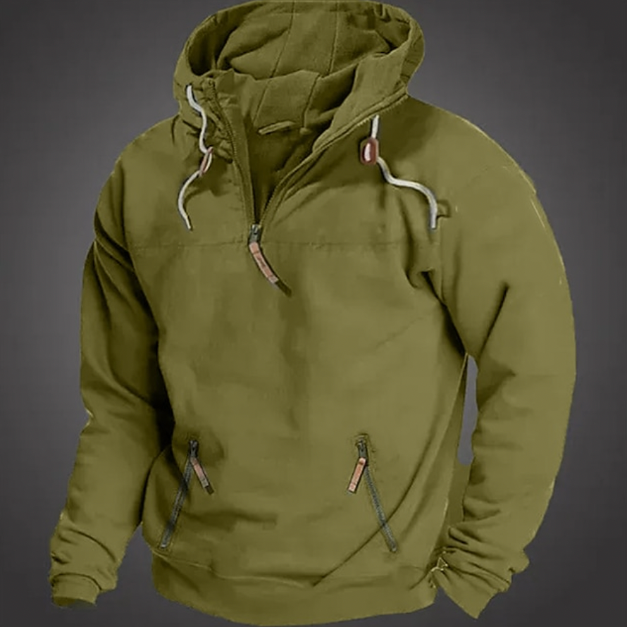 Men's Half-Zip Hoodie Pullover - VibreMode