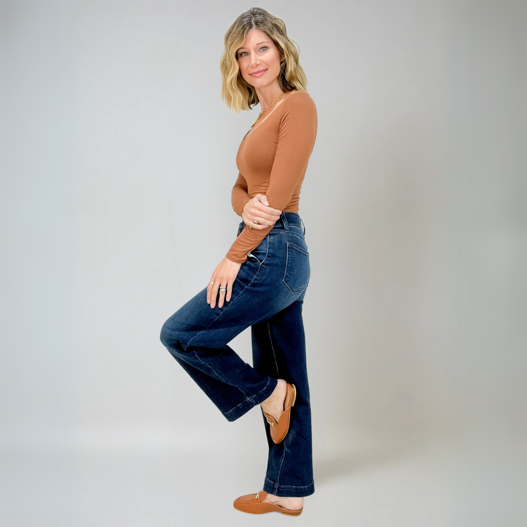 Image of Roberta | Women's High-Waisted Wide Leg Jeans