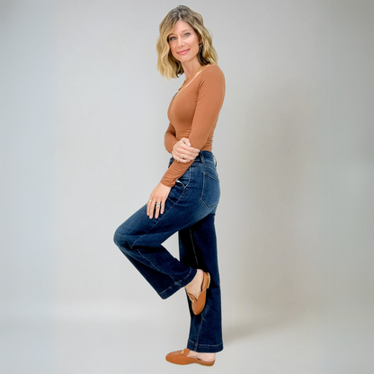 Image of Roberta | Women's High-Waisted Wide Leg Jeans