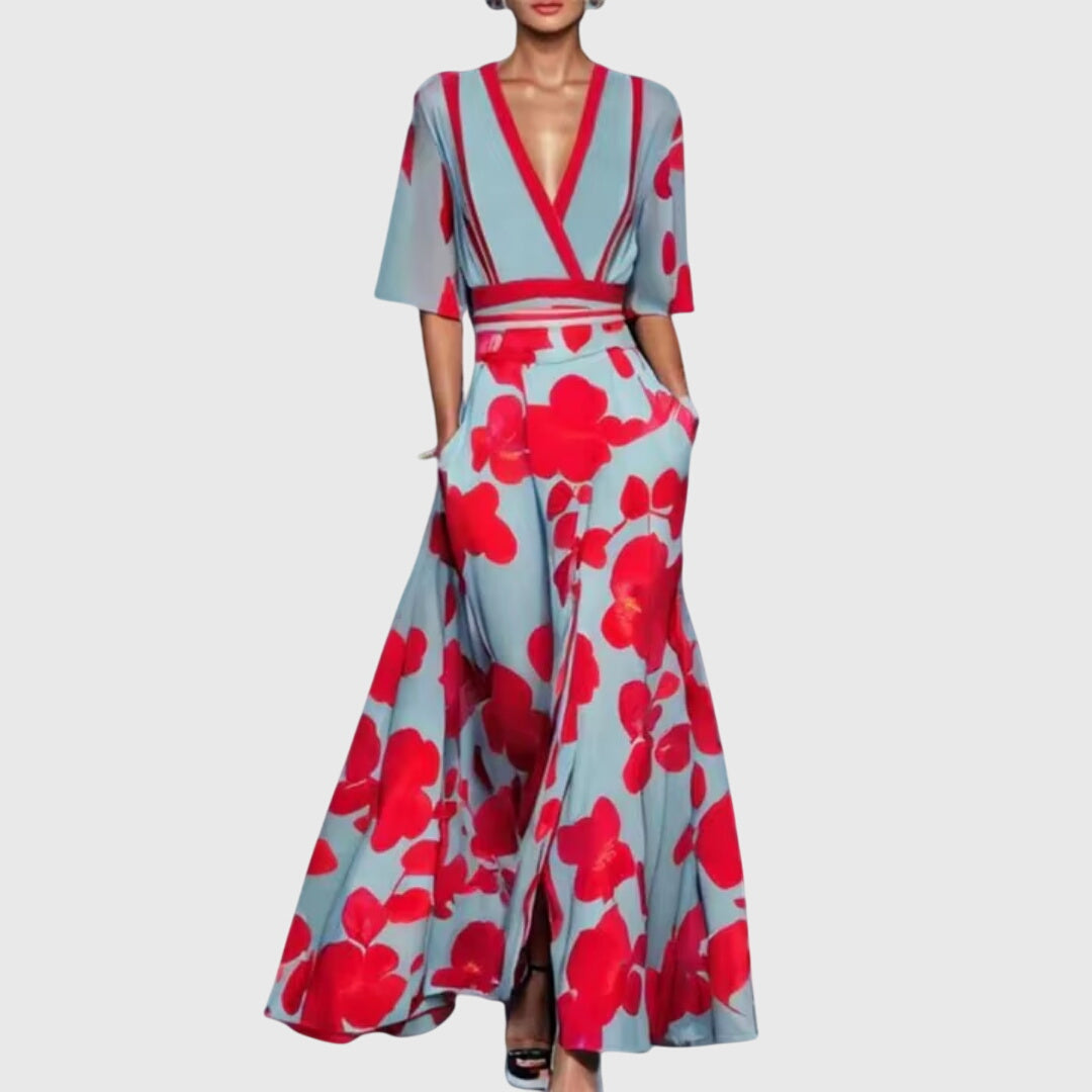 Women's Floral Maxi Wrap Dress