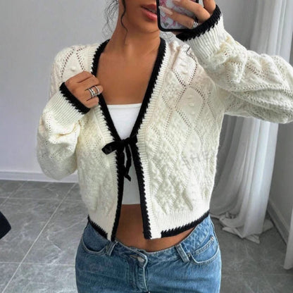 Image of Rochelle | Women's Cropped Knit Cardigan