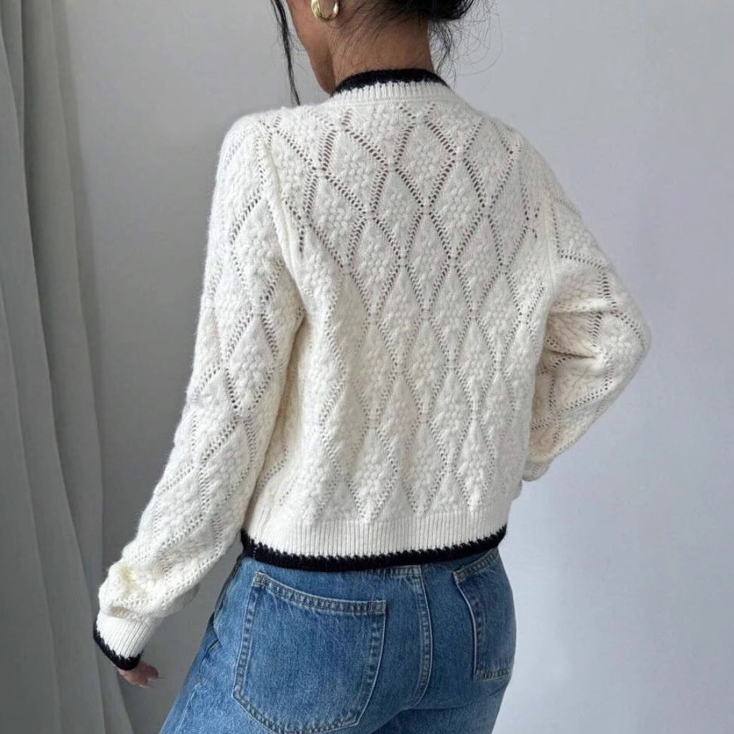 Image of Rochelle | Women's Cropped Knit Cardigan