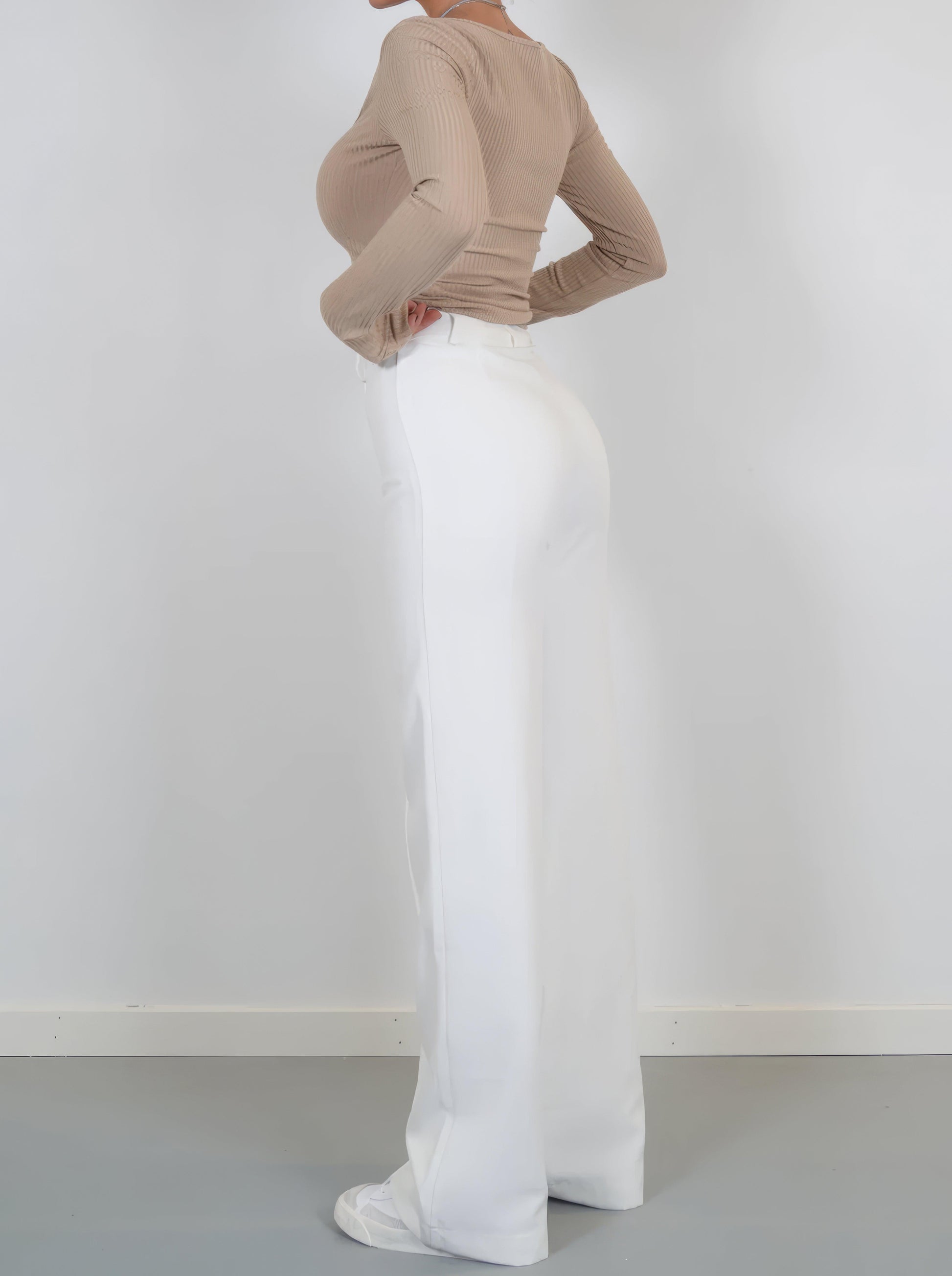 Image of Rochelle | Women's High-Waisted Wide Leg Trousers
