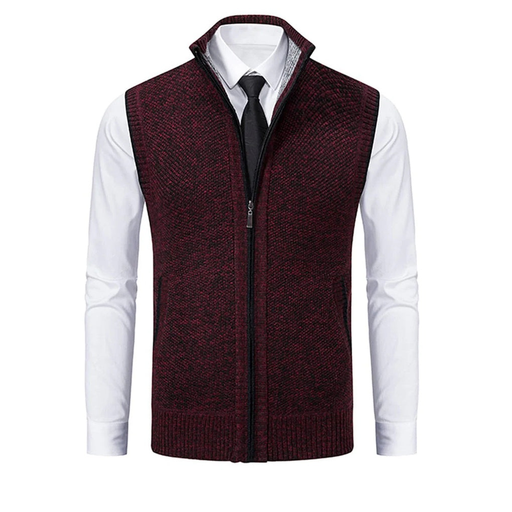 Men's Vest Polished Layered Refined Details