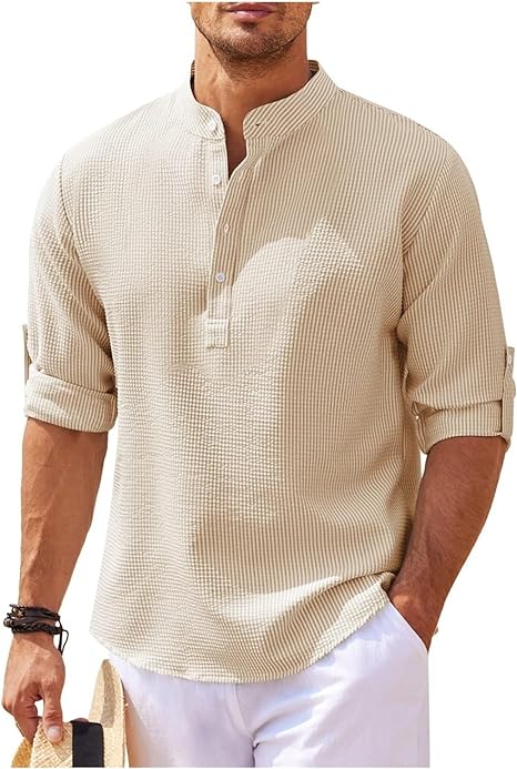 Image of Rory | Men's Long Sleeve Henley Shirt