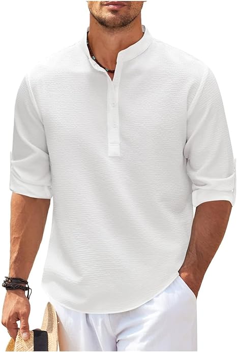 Image of Rory | Men's Long Sleeve Henley Shirt