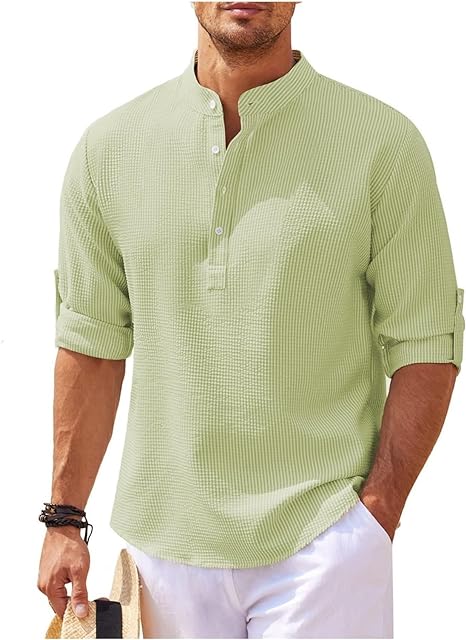 Image of Rory | Men's Long Sleeve Henley Shirt