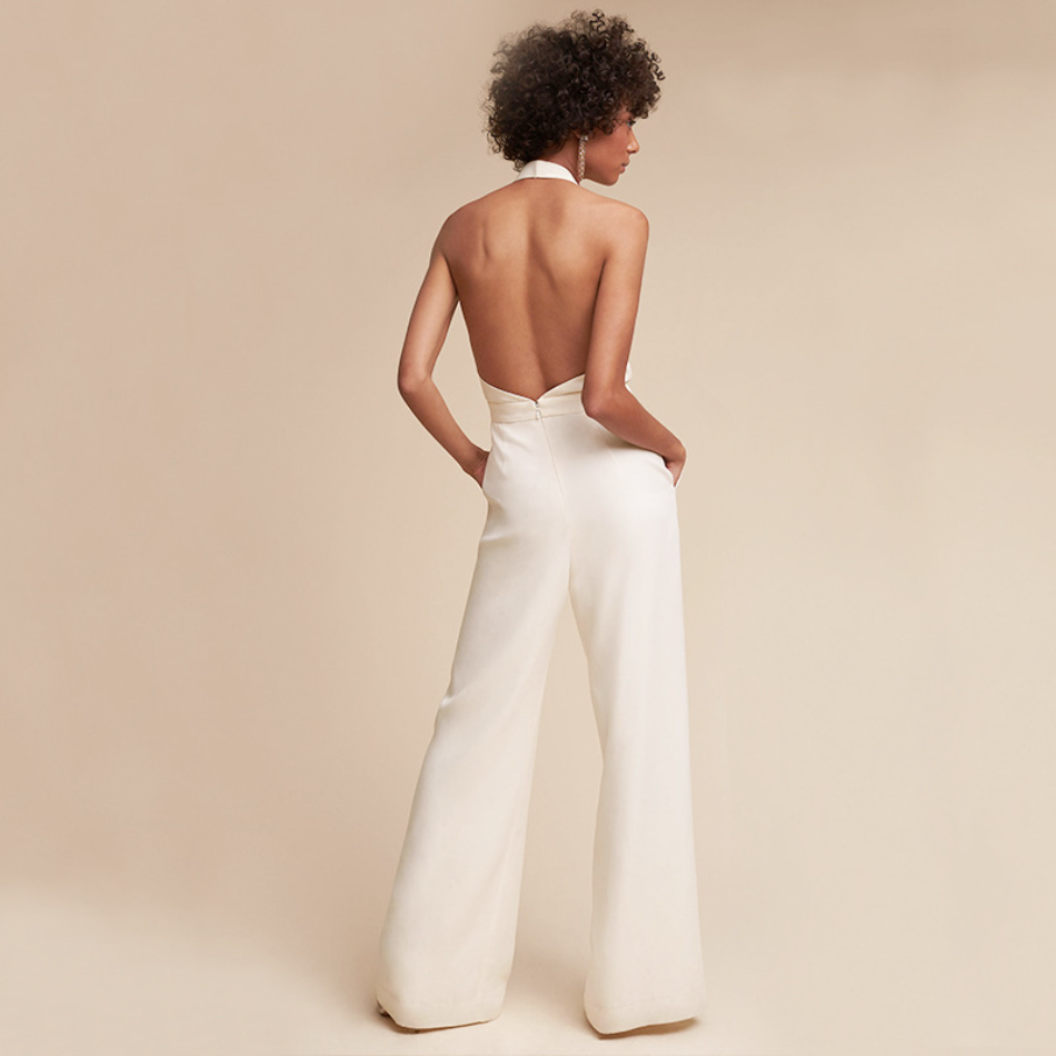 Women's Backless Halter Neck Jumpsuit