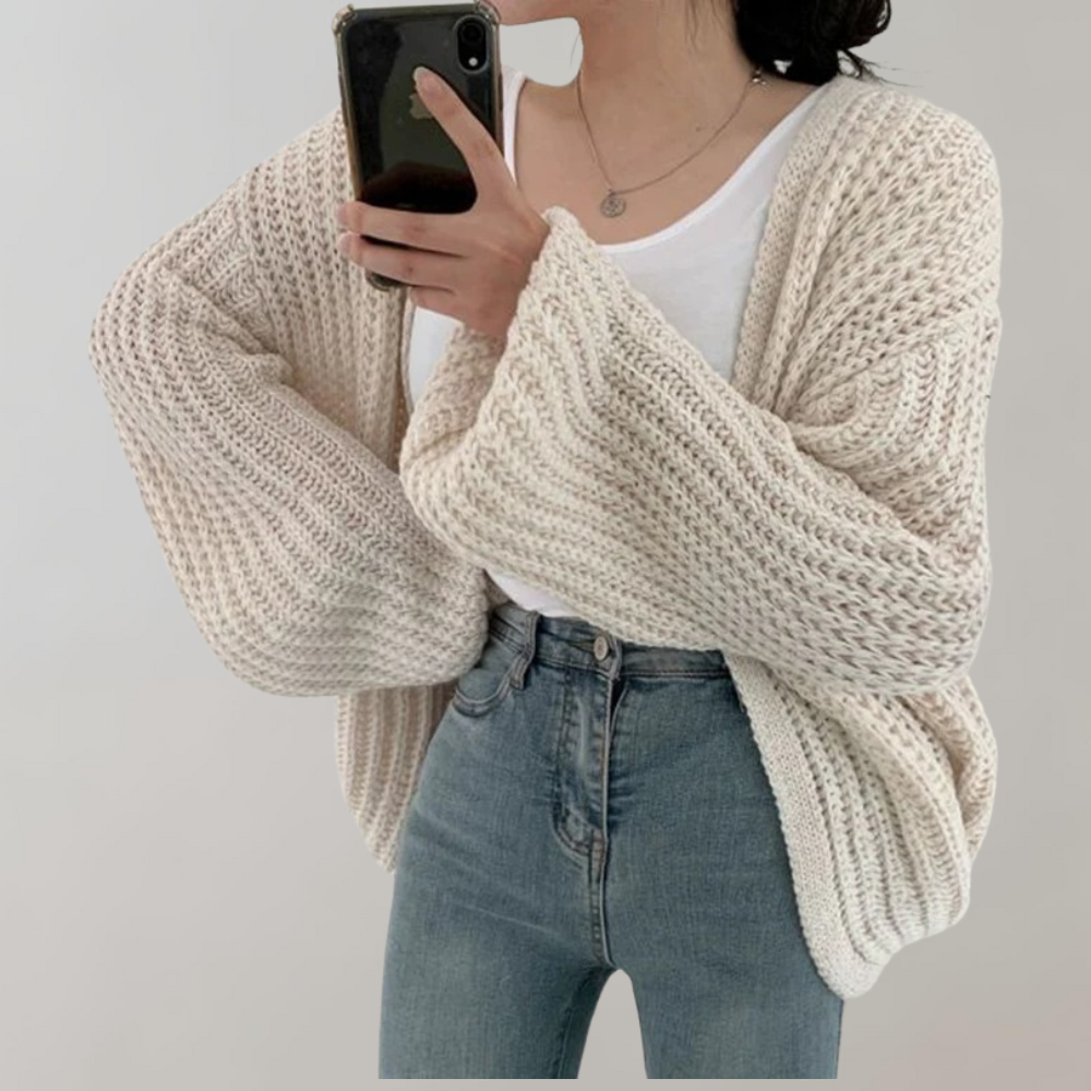 Image of Rose | Women's Oversized Open Front Cardigan