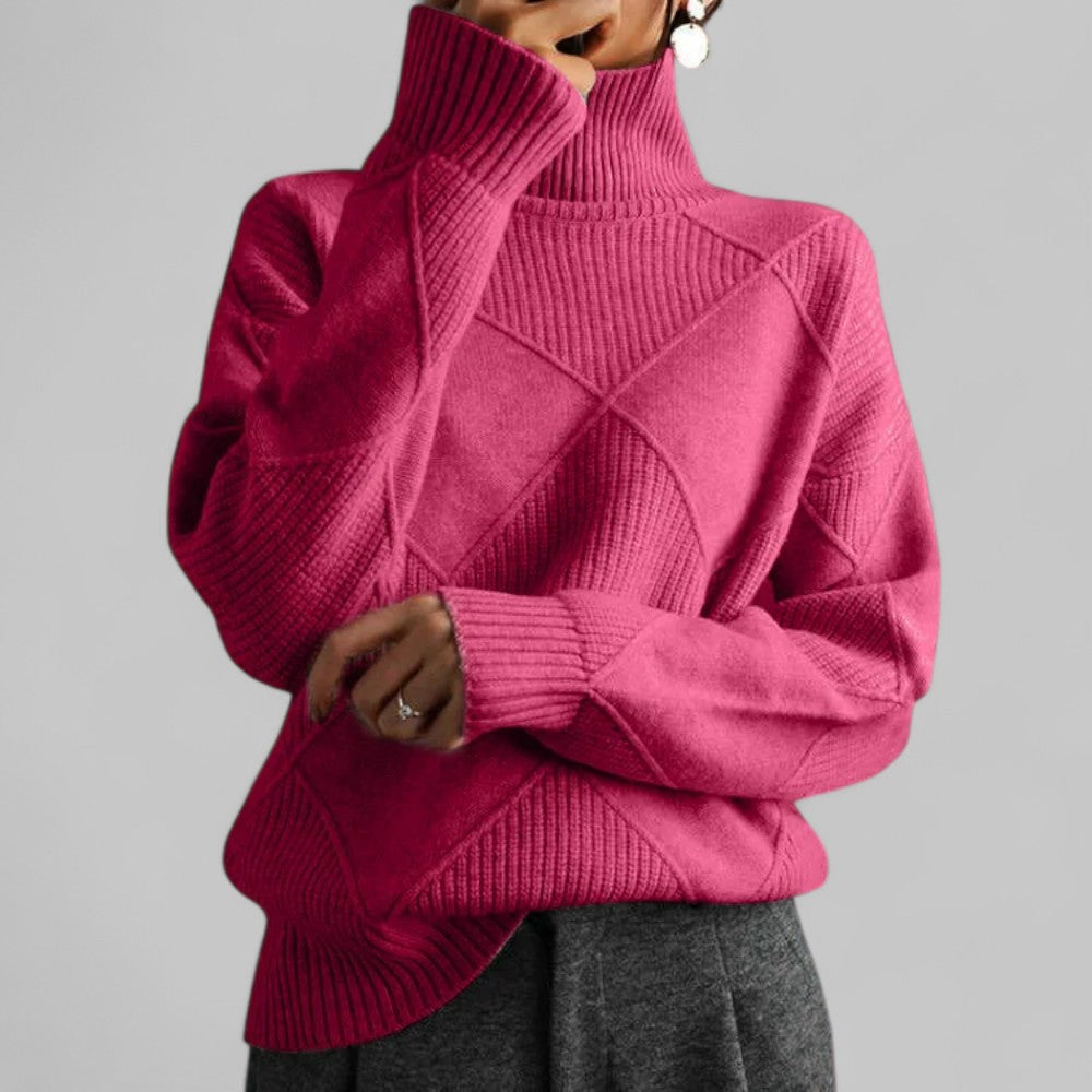 Warm Women's Crew Neck Long Sleeve Winter Sweater