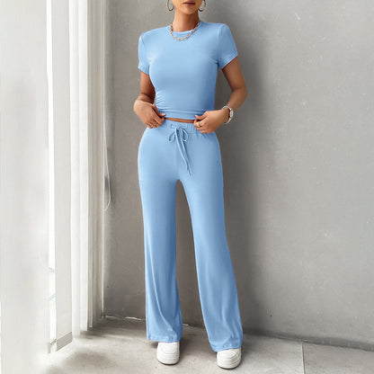 Women's Cropped Two Piece Outfit Set
