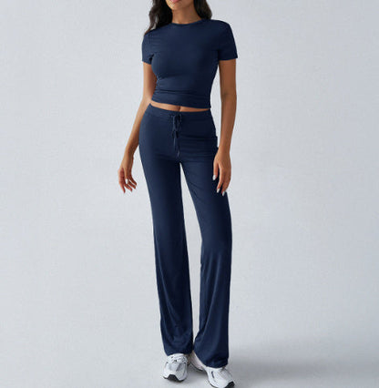 Women's Cropped Two Piece Outfit Set