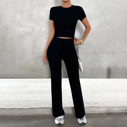 Women's Cropped Two Piece Outfit Set