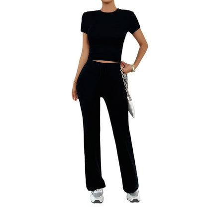 Women's Cropped Two Piece Outfit Set
