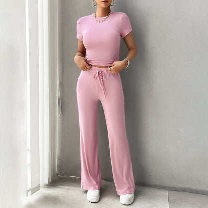 Women's Cropped Two Piece Outfit Set