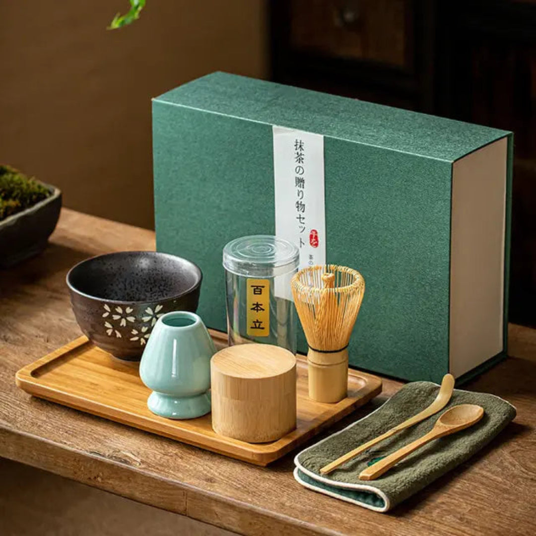 Traditional Matcha Gift Set Ceramic Bowl Whisk - VibreMode