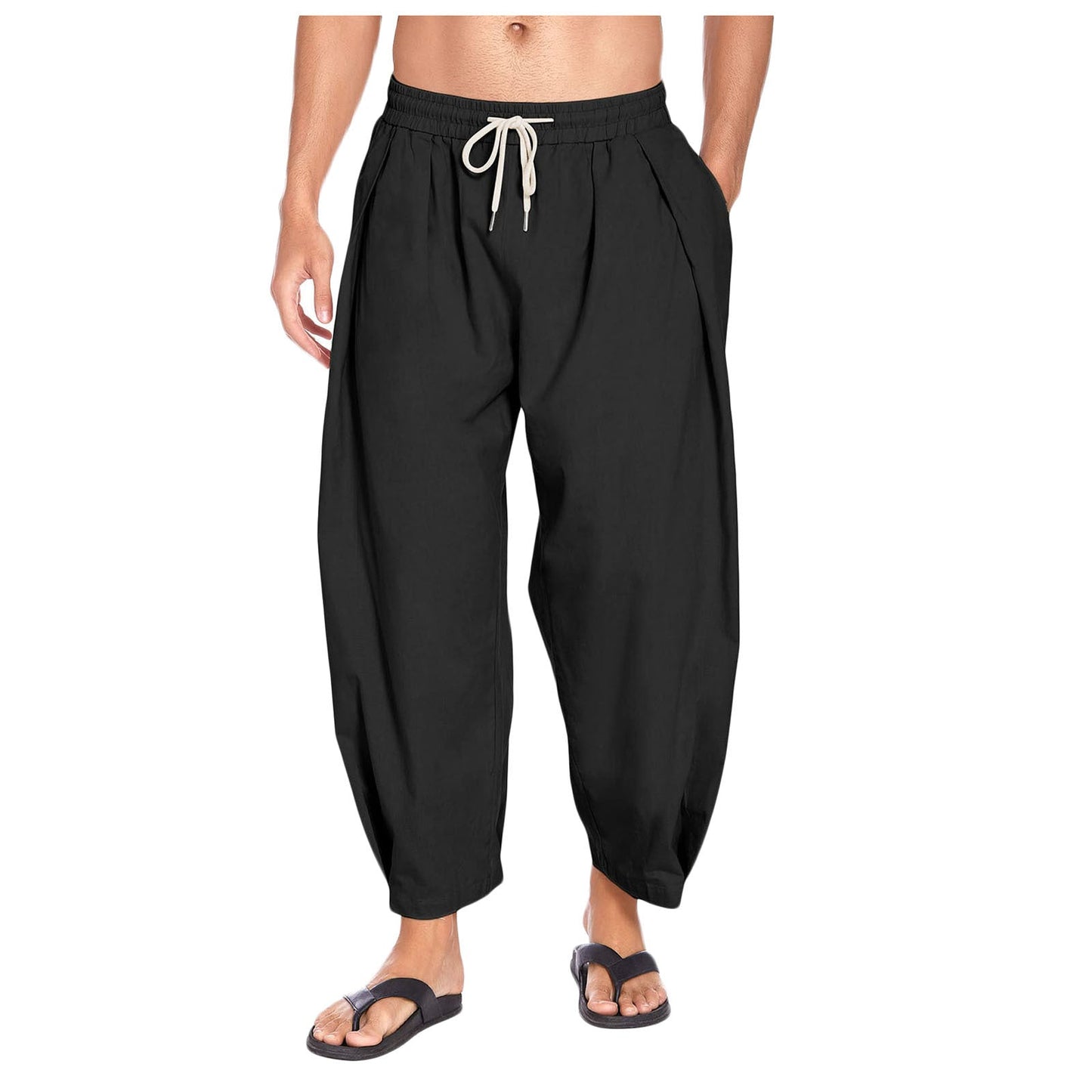 Rudy | Men's Cropped Harem Pants - Image 2