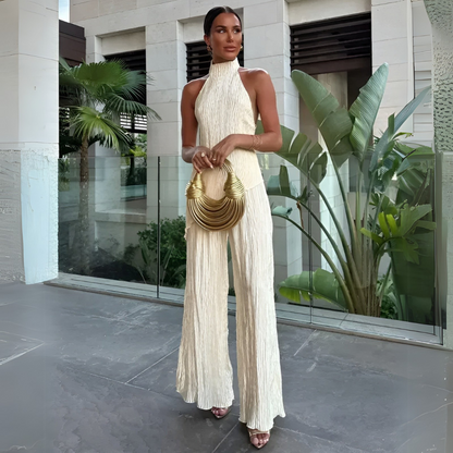 Women's Asymmetrical Backless Jumpsuit Elegant - VibreMode