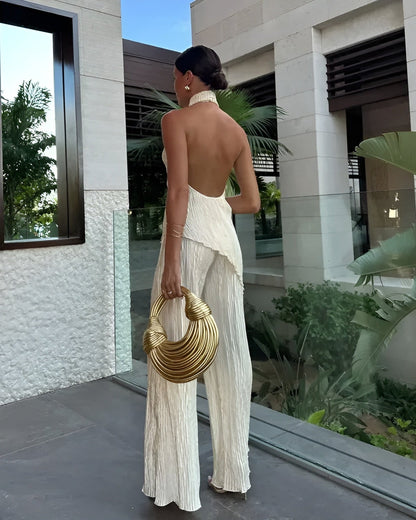 Women's Asymmetrical Backless Jumpsuit Elegant