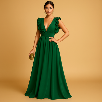 Feminine Long Sleeve Dress for Women with Slim Fit - VibreMode