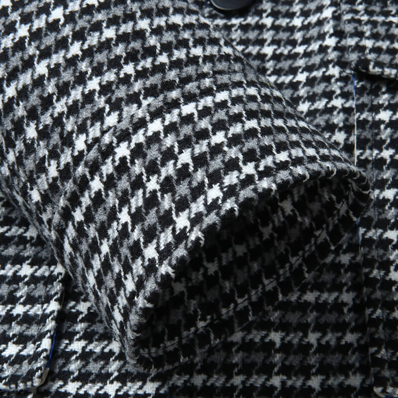 Classic Checkered Wool Coat
