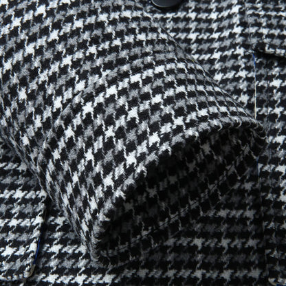 Classic Checkered Wool Coat
