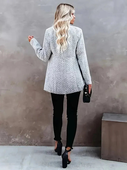 Image of Ruth | Women's Open Front Collarless Coat