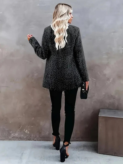 Image of Ruth | Women's Open Front Collarless Coat