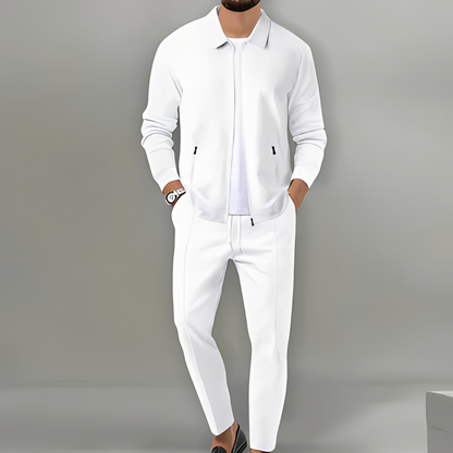 Men's Zip Up Jacket Suit Set